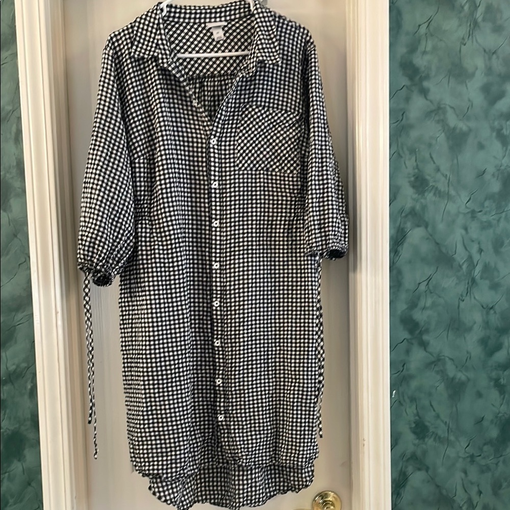 Ava & Viv Black and White Checkered Dress
